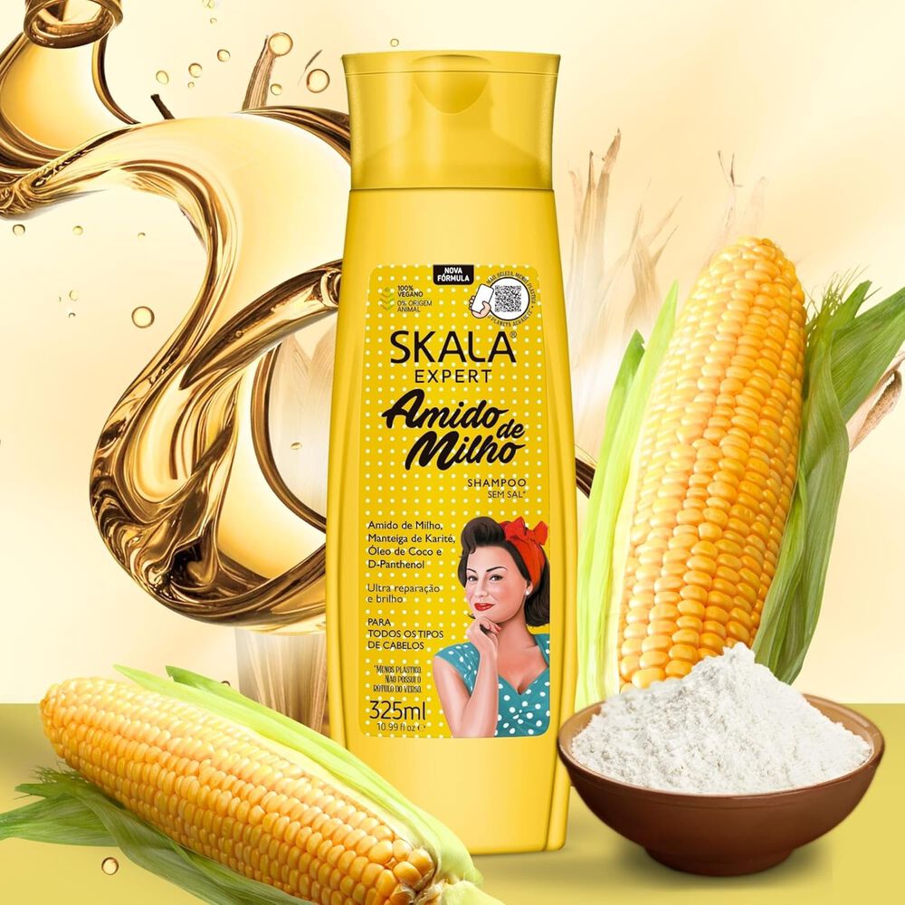 Shampoo Sin Sal Amido De Milho Skala Expert 325ml image number 3.0