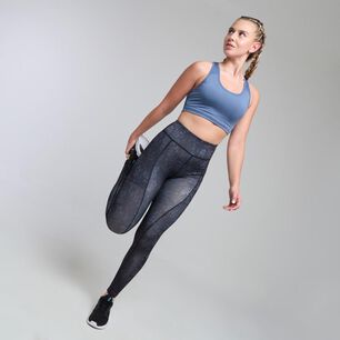 Calza Deportiva Lisa Tiro Alto Regular Mujer Wetland