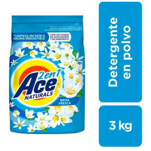 Detergente En Polvo Ace Naturals Brisa Fresca 3kg