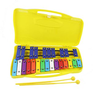 Metal&oacute;fono Cromatico 25 Notas Infantil Amarillo Klip Klap