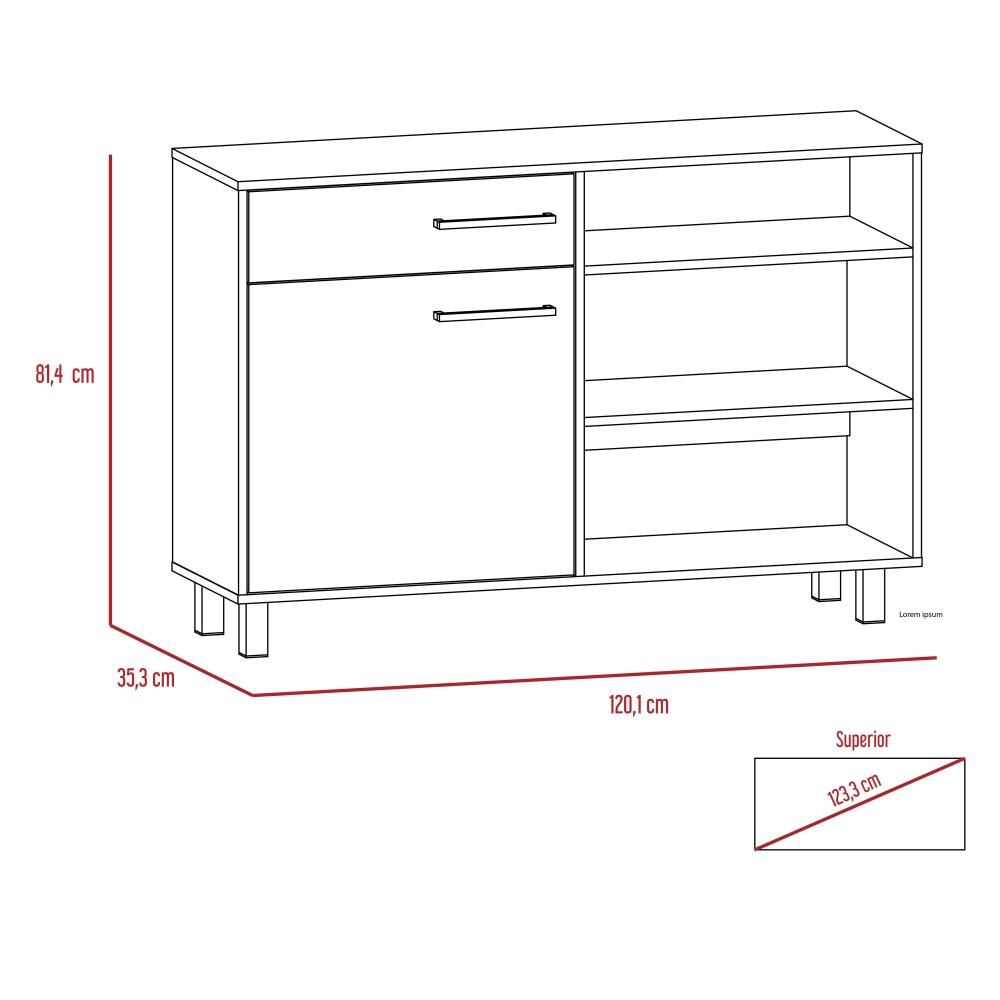 Combo Rack Tv 55" + Bar Alto + Bife + Mesa Centro Tuhome Kaia image number 8.0