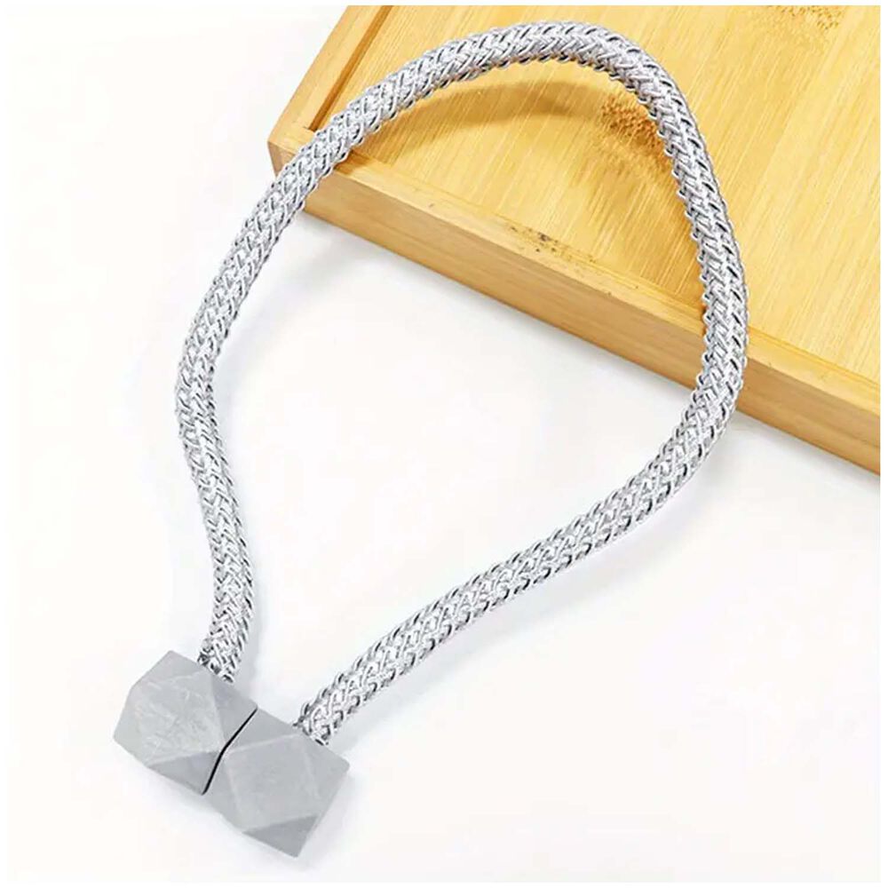 Pack De 02 Sujetadores - Abrazaderas Magneticas Para Cortinas Gris image number 0.0