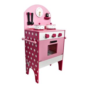 Cocina De Madera Rosada + Accesorios 43,5x23,5x70 Gamepower