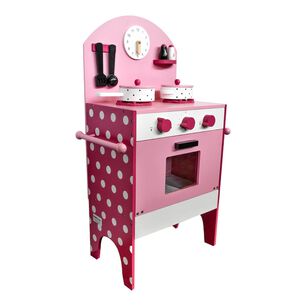 Cocina De Madera Rosada + Accesorios 43,5x23,5x70 Gamepower
