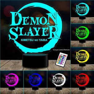 Lampara 3d Demon Slayer Anime 16 Colores C/ Remoto