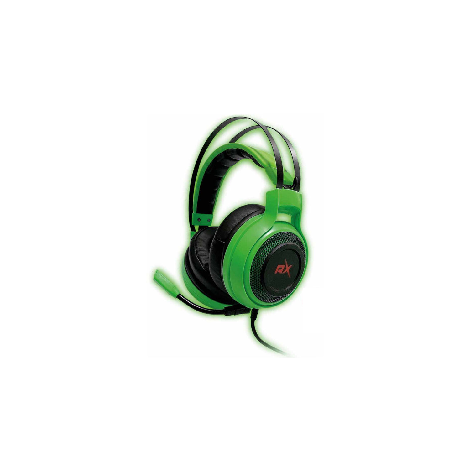 Aud&iacute;fonos Gamer Conector 3,5mm Y Usb Con Luz Led Verde - Ps image number 0.0