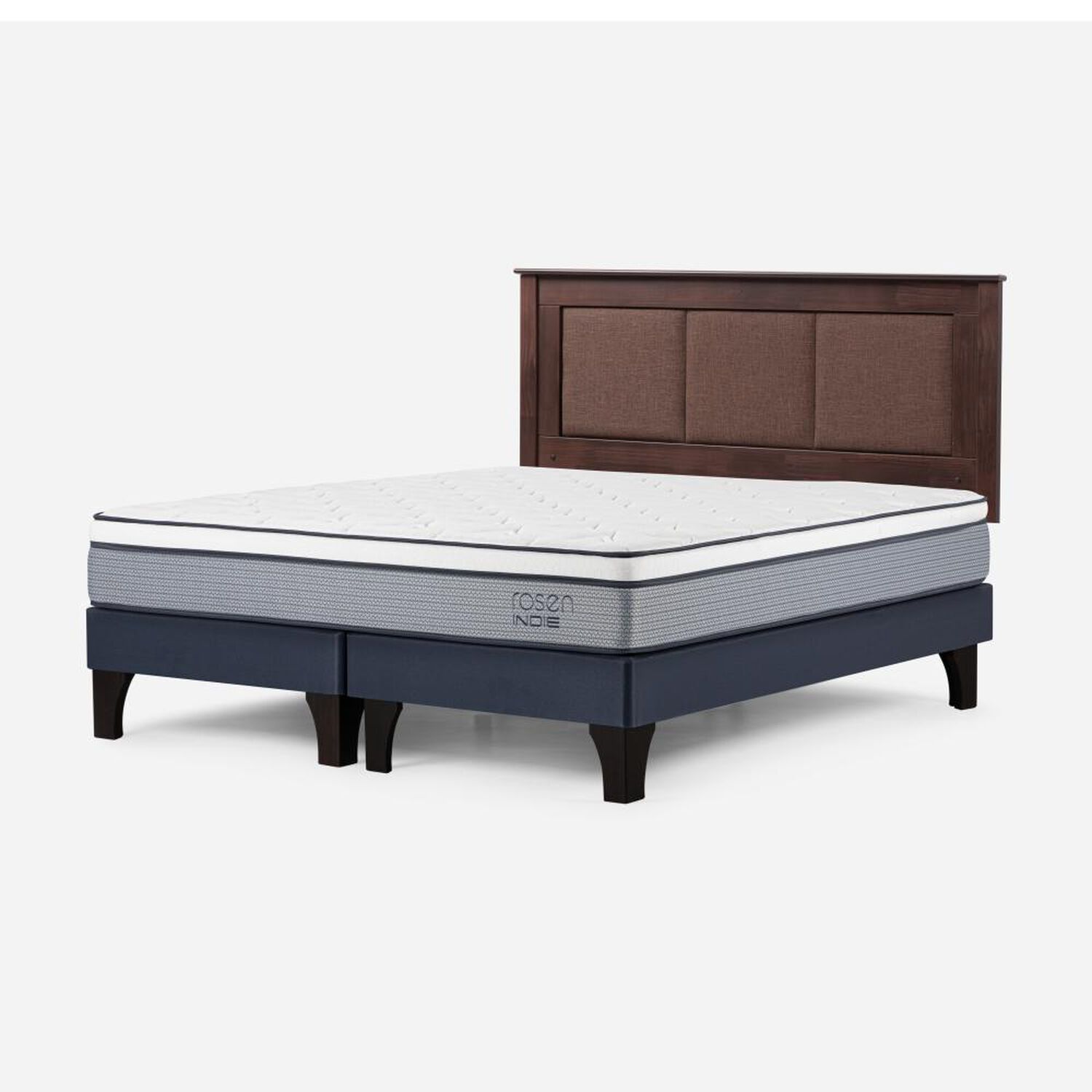 Cama Europea Rosen Indie / 2 Plazas / Base Dividida + Respaldo Rachel image number 2.0