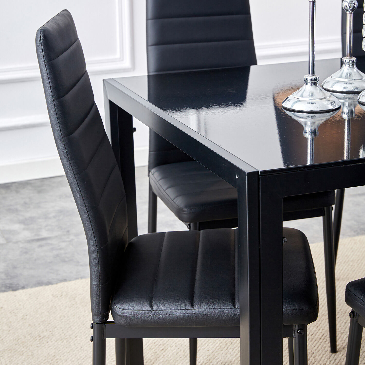 Pack 4 Silla De Comedor Boston Negro image number 1.0