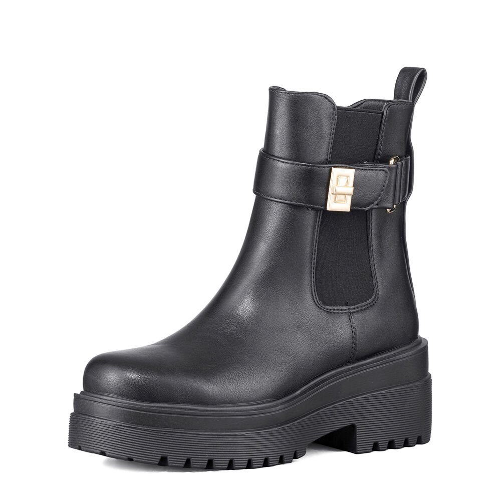 Botin Casual Mujer Eco Cuero Vintage Plataforma Weide Rq81 image number 4.0