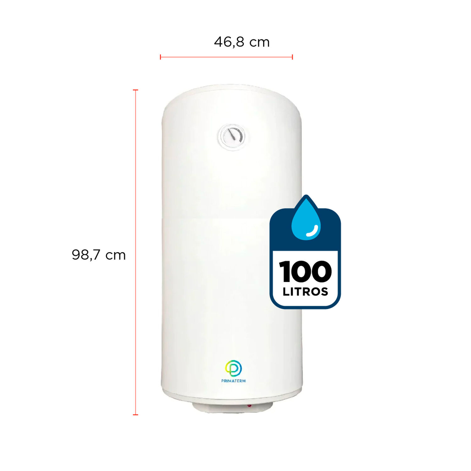 Termo El&eacute;ctrico 100 Litros 1500w 60c Primaterm image number 2.0