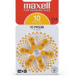 Pilas Para Audífonos Maxell Tamaño 10 Auditivas 6un