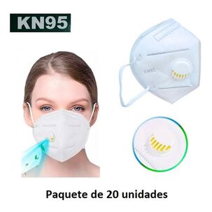 Pack 20 Unidades Mascarilla Kn95 Con Filtro