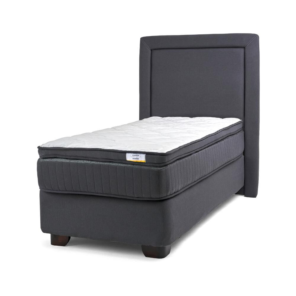 Cama Americana Drimkip Hybrida / 1.5 Plazas / Base Normal + Respaldo + Topper image number 2.0