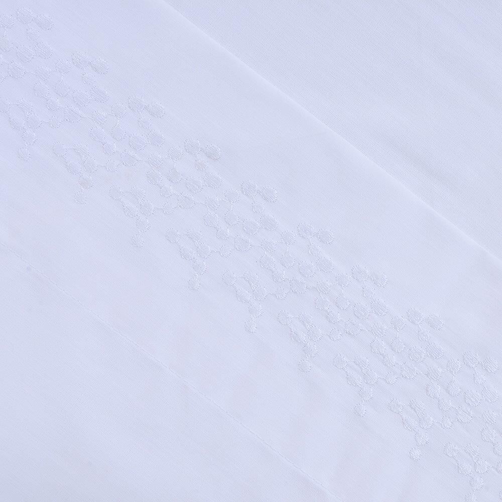 Sabana Bordada 180 Hilos Mashini 1.5 Plazas Puntos Blanco image number 1.0