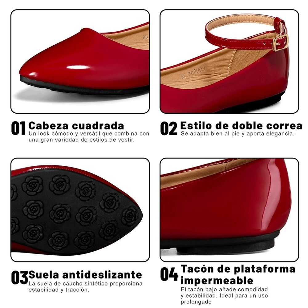 Ballerina Mujer Casual Charol Moda Plano Weide You505 image number 8.0