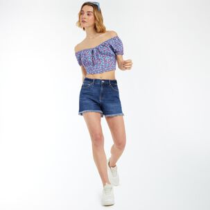 Blusa Cors&eacute; Manga Corta Cuello Cuadrado Mujer Freedom