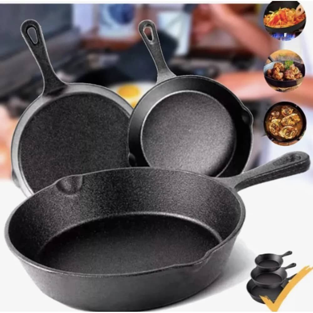 Sartenes De Hierro Fundido Juego De Sartenes 3 Piezas image number 4.0