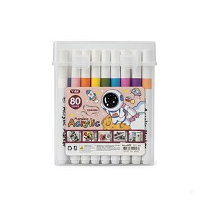Marcadores Acr&iacute;licos 80 Colores L&aacute;pices Pintura Dise&ntilde;o