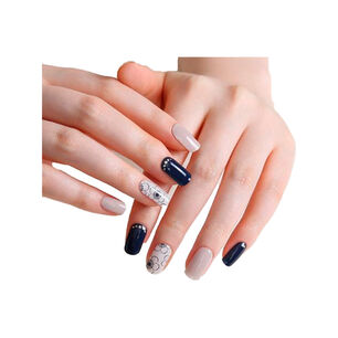 U&ntilde;as Sticker Efecto Gel Tiolla Botanic Navy