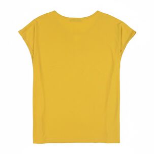Polera Lisa Manga Corta Cuello V Mujer Lesage