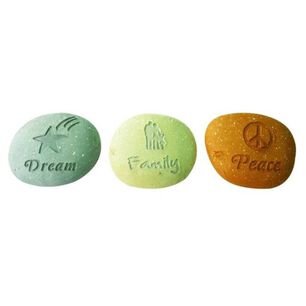 Set 3 Accesorios Decorativos Forma Piedra