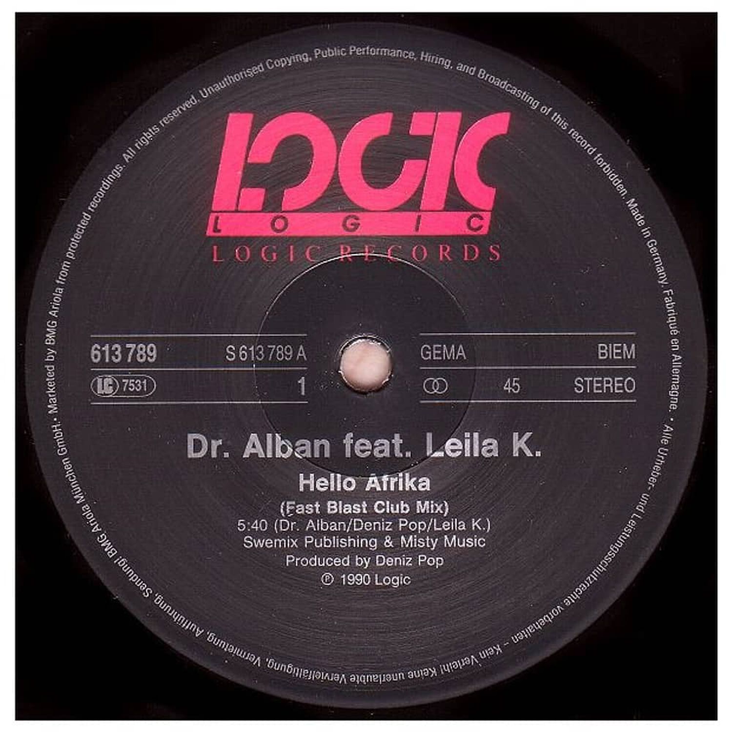 Dr. Alban Ft. Leila K - Hello Afrika | 12" Maxi Single Usado image number 2.0