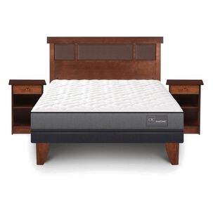 Cama Europea Cic Anatomic / 2 Plazas / Base Normal + Set De Maderas