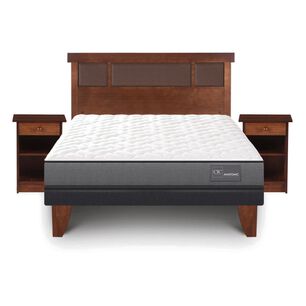 Cama Europea Cic Anatomic / 2 Plazas / Base Normal + Set De Maderas