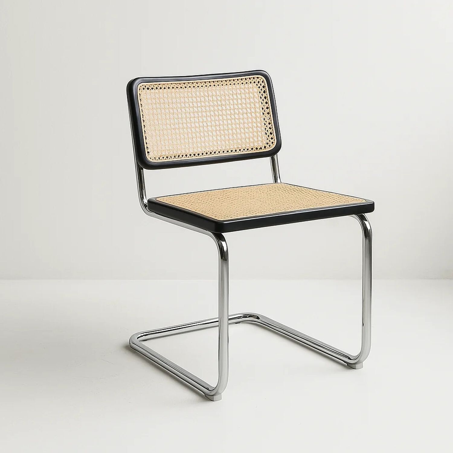 Silla Breuer Madera Y Rattan - Negra image number 0.0