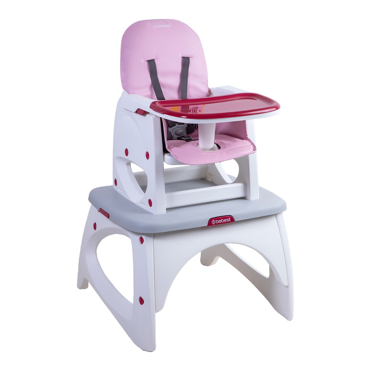 Silla De Comer Escritorio Balancin Eat&swing Rosada Bebesit image number 0.0