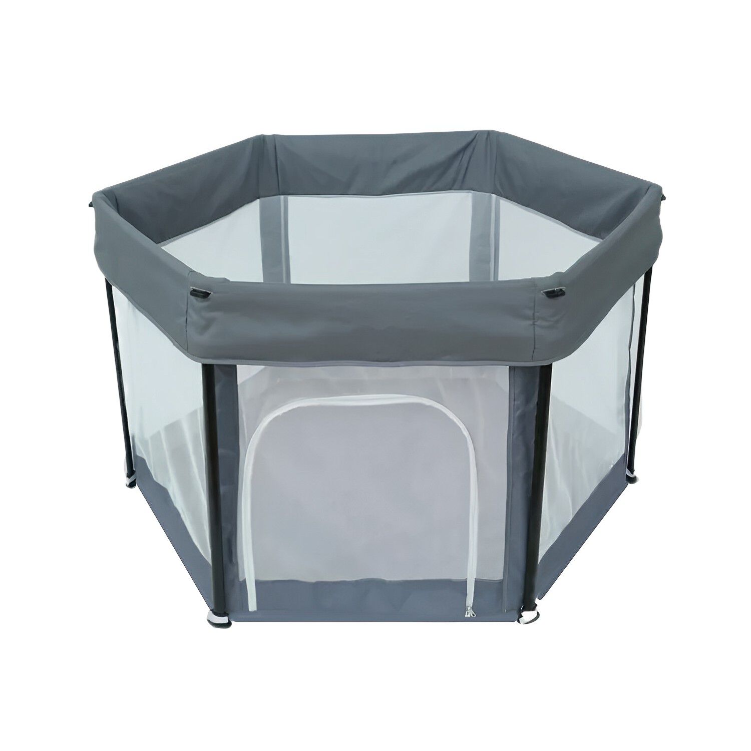 Corral Plegable Infantil Portatil Gris image number 0.0