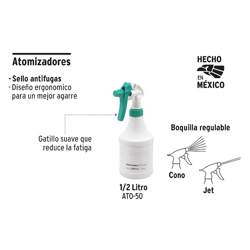 Atomizador 1/2 Litro Klintek Garantia 1 A&ntilde;o image number 3.0