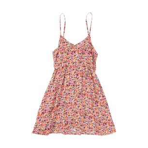Vestido El&aacute;stico En Cintura Con Botones Sin Mangas Mujer Freedom