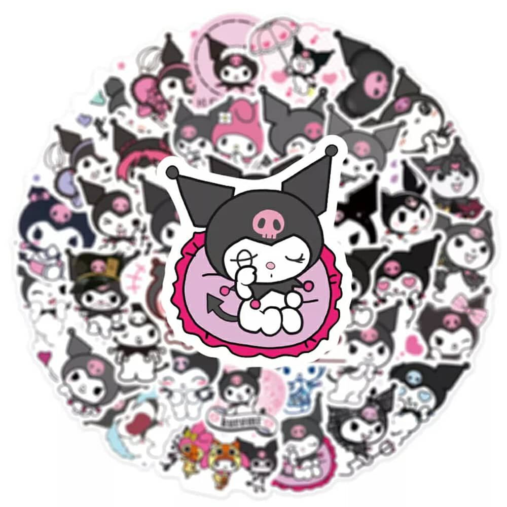 Stickers Kuromi My Melody Keroppi Y Amigos (50 Unidades) image number 0.0