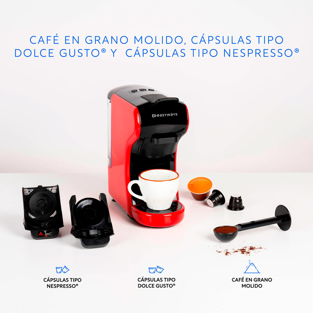 Cafetera Milano Coffee 3 En 1 Rojo Easyways image number 1.0