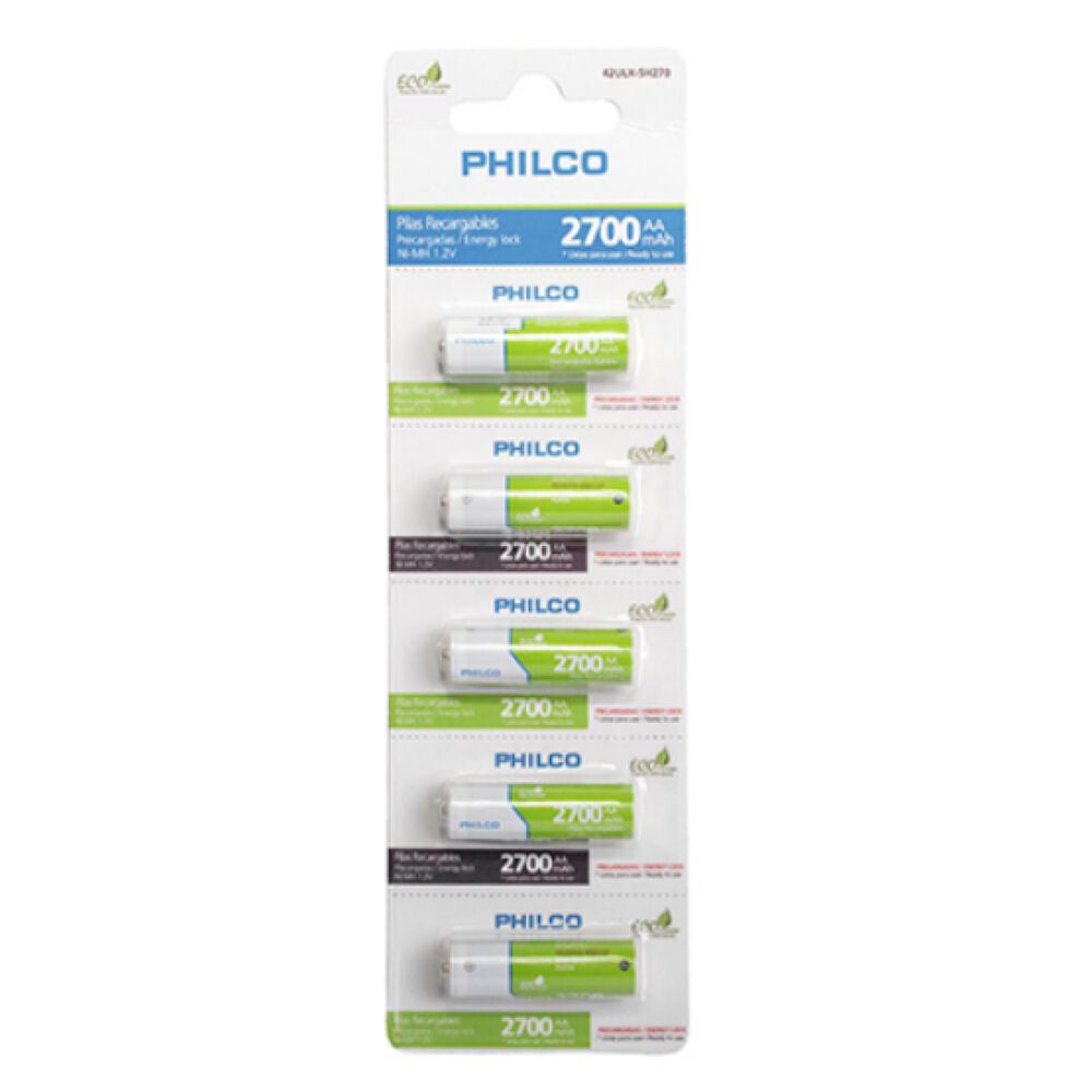 Tira 5 Pilas Recargables Aa 2700mah image number 2.0
