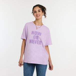 Polera Manga Corta Cuello Redondo Mujer Freedom