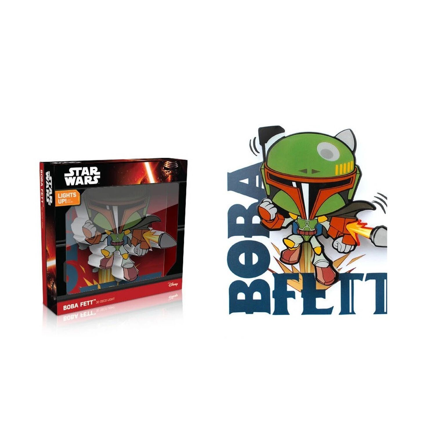 Lampara De Pared 3d Mini Deco Boba Fett - Star Wars image number 0.0