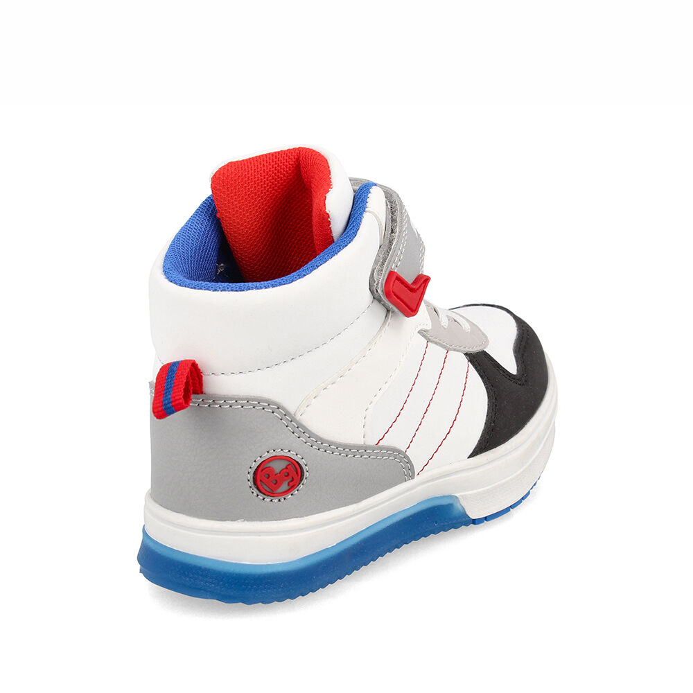 Zapatilla Niño Bubblegummers Luces Neon Blanco-gris image number 3.0
