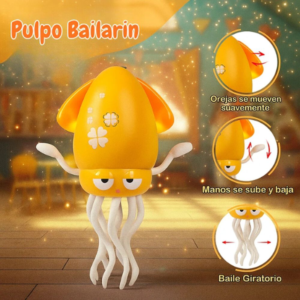 Pulpo Bailar&iacute;n Juguete M&aacute;gico Electr&oacute;nico Con Luces image number 3.0