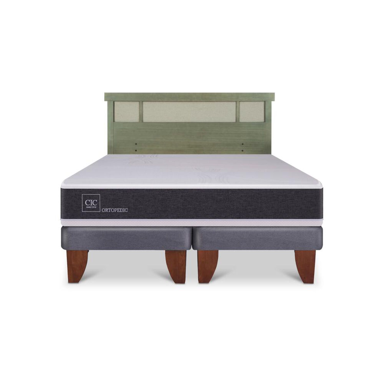 Cama Europea Cic Ortopedic / 2 Plazas / Base Dividida + Respaldo image number 0.0