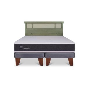 Cama Europea Cic Ortopedic / 2 Plazas / Base Dividida + Respaldo
