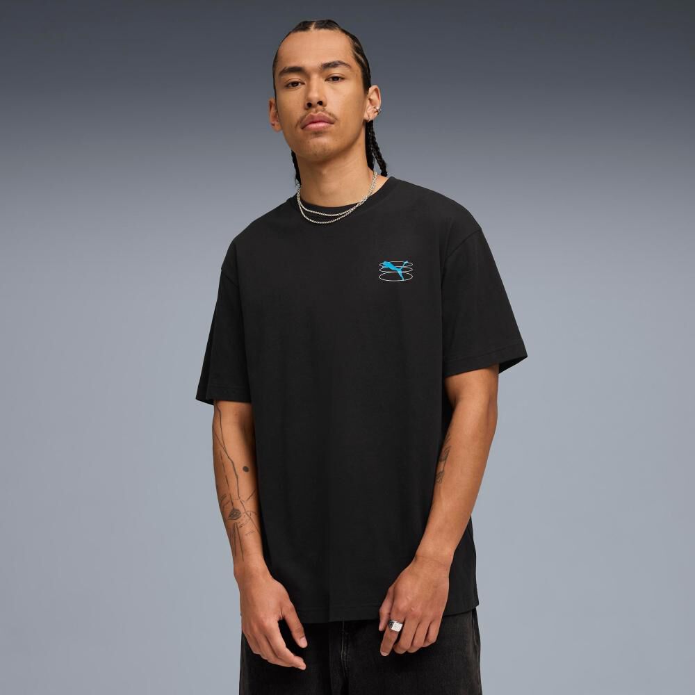 Polera Deportiva Hombre Puma Graphic Grid Tee image number 2.0