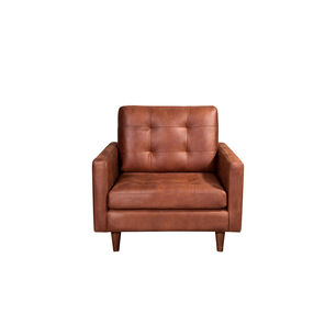 Sofa Napoles 1 Cuerpo Cuero Kentucky Tabaco