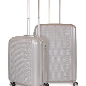 Pack 2 Maletas Rome S Cabina 10kg + Mediana 20kg Gris Calvin Klein