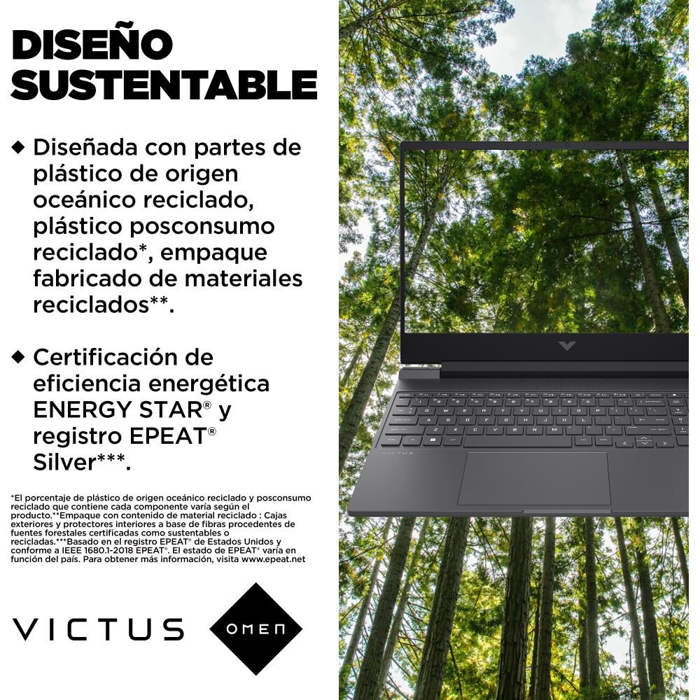 Notebook Gamer 15.6" HP Victus 15-FA0025LA / Intel Core I5 / 8 GB RAM / Nvidia Geforce RTX 3050 / 512GB SSD image number 9.0