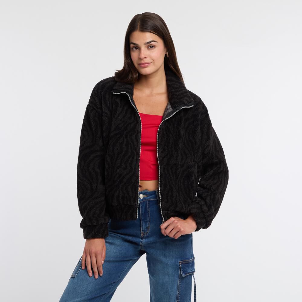 Polerón Chiporro Estampado Regular Cuello Alto Mujer Rolly Go image number 0.0