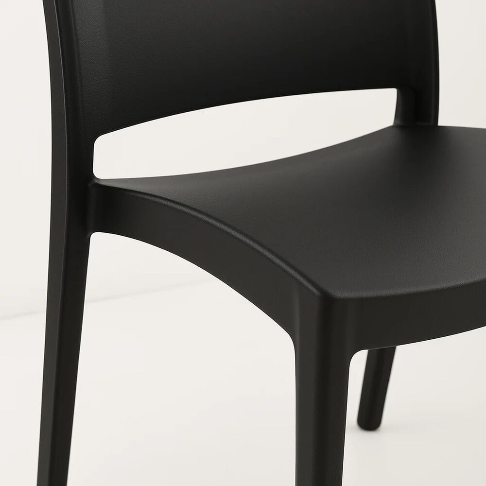 Silla De Terraza Exterior Tipo Restaurante - Negra image number 11.0