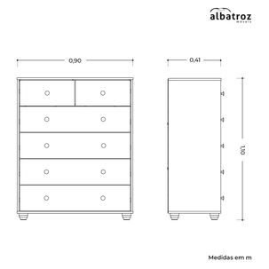 C&oacute;moda Vekkahome Vittoria Light / 6 Cajones