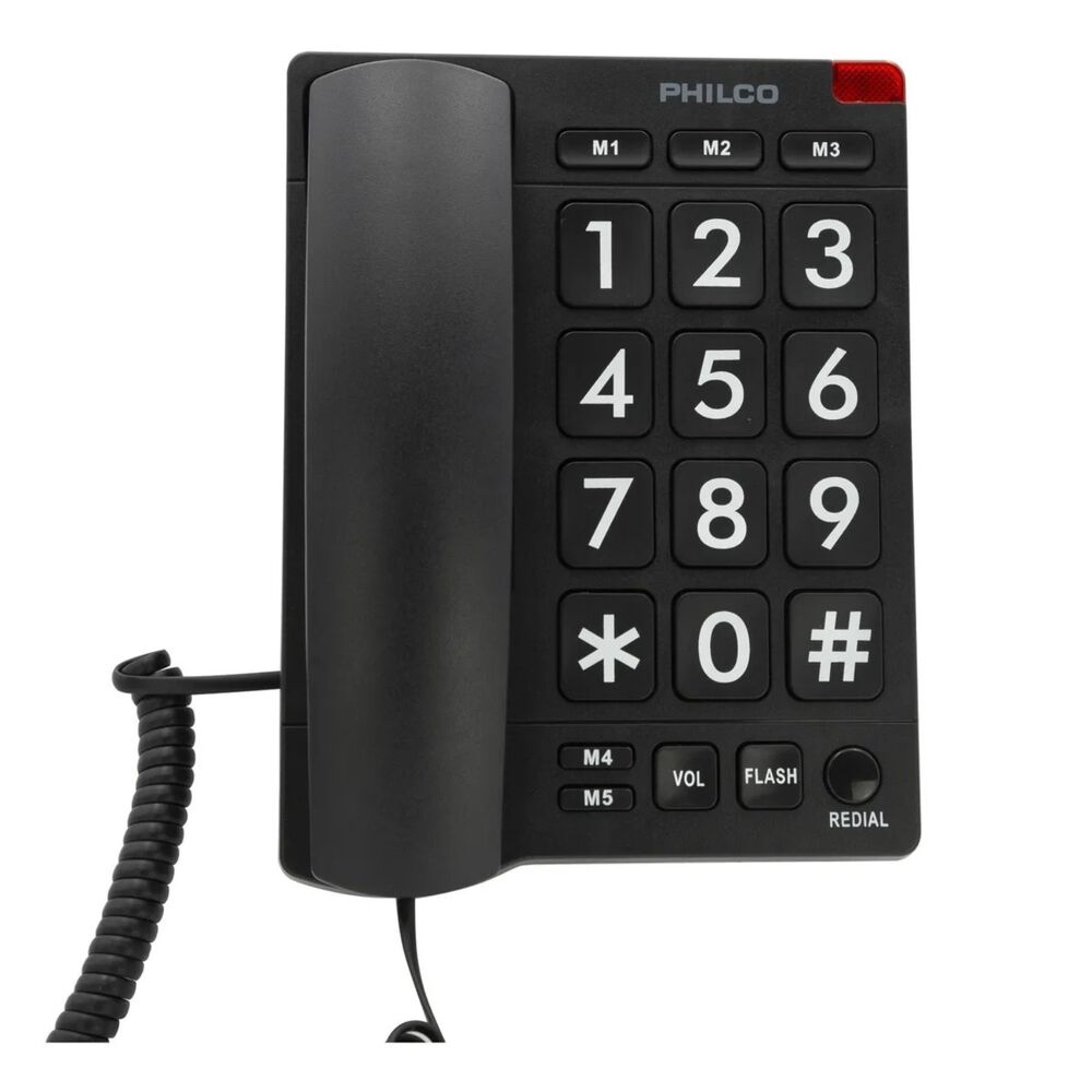 Telefono Numeros Grandes Philco Negro 170bk image number 0.0